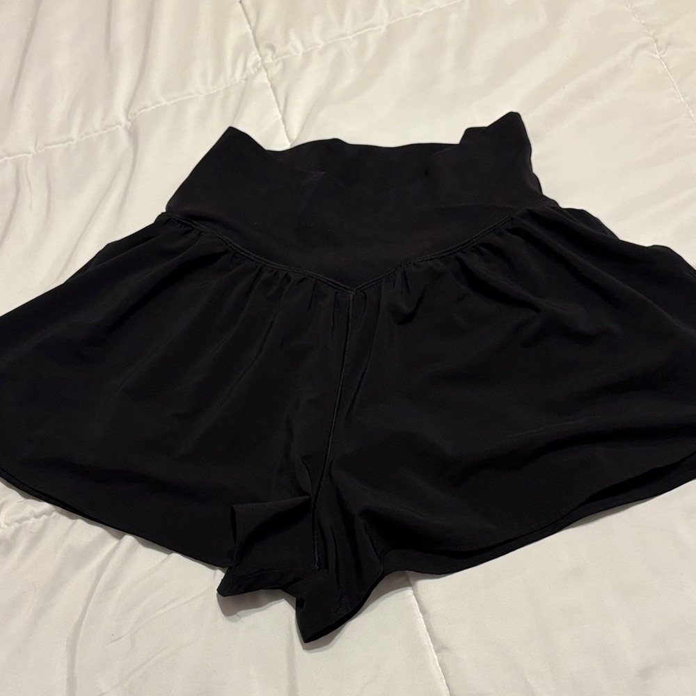 Women's Black High-Waisted Shorts